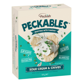 Peckish Peckables Rice Snacks Sour Cream Chives