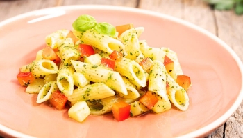 Pasta Salad with Barilla Penne Rigate, Pesto Genovese, Potatoes and Capsicum