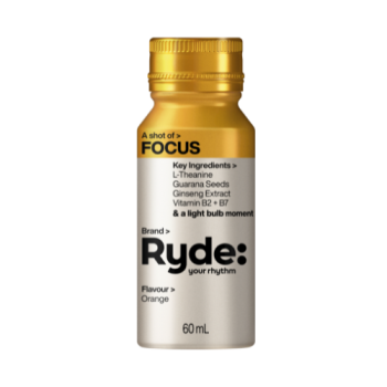 Ryde Wellbeing Shot Focus Orange 60ml