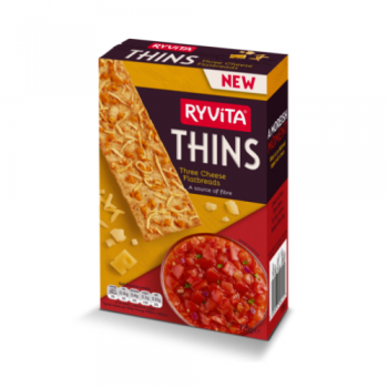 Ryvita Thins Three Cheese Flatbreads 125g