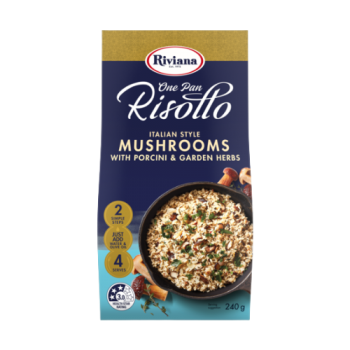 Riviana One Pan Risotto Italian Style Mushrooms with Porcini and Garden Herbs