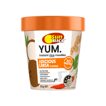 SunRice Yum Instant Rice Noodles Luscious Laksa Flavour