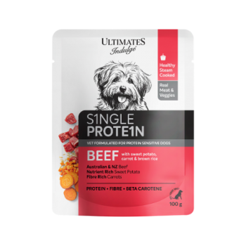Ultimates Single Protein Beef with Sweet Potato, Carrot & Brown Rice 100g Pouch