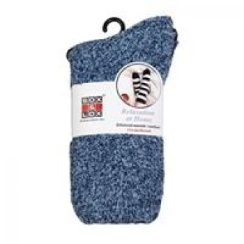 Adults Bed Socks Marled Blue