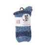 Adults Bed Socks Stripe Blue and Navy