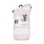 Adults Bed Socks Stripe Pink and White