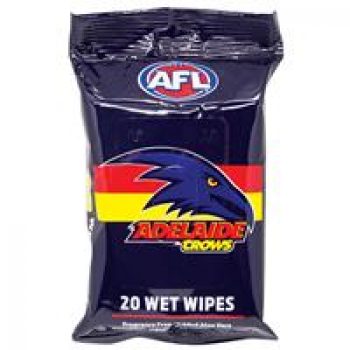 AFL Wet Wipes Adelaide Crows 20 Pack