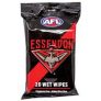AFL Wet Wipes Essendon Bombers 20 Pack