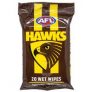 AFL Wet Wipes Hawthorn Hawks 20 Pack