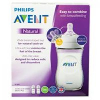 Avent Natural 260ml Feeding bottle 2pk
