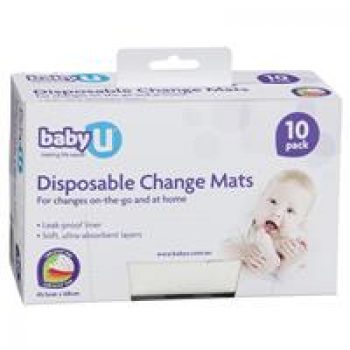 Baby U Disposable Change Mats 10 Pack