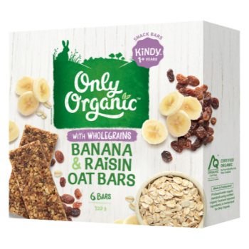 Only Organic Banana & Raisin Oat bars