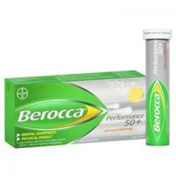 Berocca 50+ Energy Vitamin With Ginseng Effervescent Tablets 30 pack
