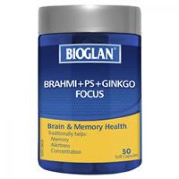 Bioglan Brahmi + PS + Ginkgo Focus 50 Capsules