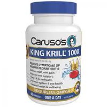 Carusos Natural Health King Krill 1000MG 60 Capsules
