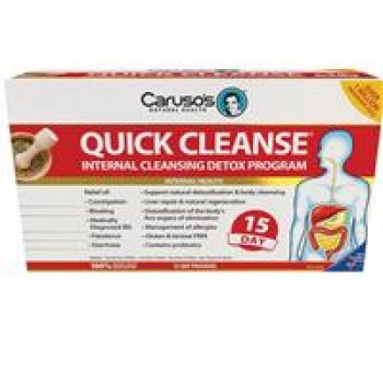 Carusos Natural Health Quick Cleanse 15 Day Detox Program + Probiotic