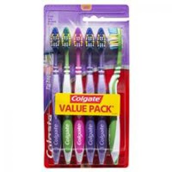 Colgate ZigZag Deep Interdental Clean Toothbrush Soft Value 6 Pack