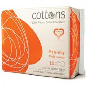 Cottons Maternity Pads With Wings 10 Pack