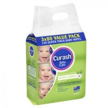 Curash Babycare Aloe Vera & Chamomile Wipes 3 x 80