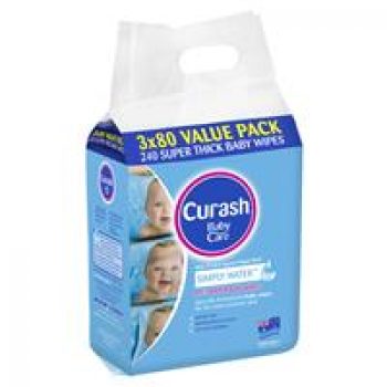 Curash Babycare Simply Water Wipes 3 x 80