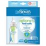 Dr Browns Options Anti-Colic With Level 1 Teat Narrow Neck Feeding Bottle 120ml 3 Pack Online Only