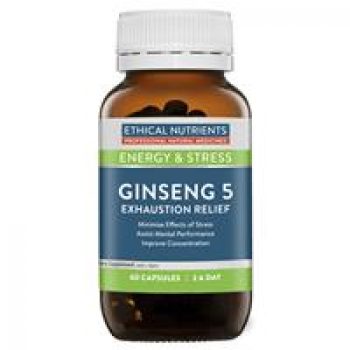 Ethical Nutrients Ginseng-5 Exhaustion Relief 60 Capsules
