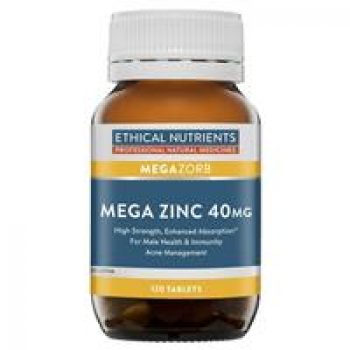 Ethical Nutrients MEGAZORB Mega Zinc 40mg 120 Tablets