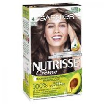 Garnier Nutrisse Permanent Hair Colour – 4 Tamarind Dark Brown (Enriched with 4 Natural Oils)