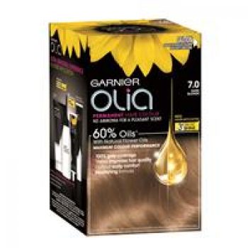 Garnier Olia Permanent Hair Colour – 7.0 Dark Blonde (Ammonia Free, Oil Based)