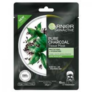 Garnier Pure Charcoal Black Tea Sheet Mask