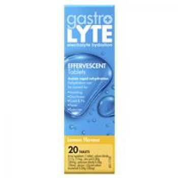 Gastrolyte Effervescent Tablets Lemon 20