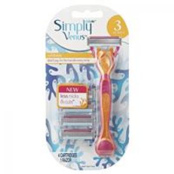 Gillette Simply Venus Hybrid Razor 4Up
