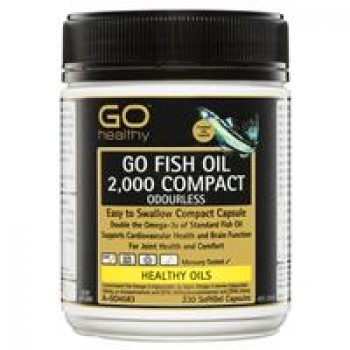 GO Healthy Fish Oil 2000 Compact Odourless 230 Softgel Capsules