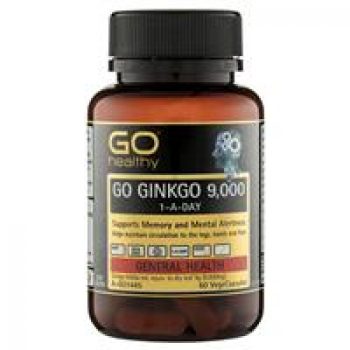 GO Healthy Ginkgo 9000+ 60 Vege Capsules