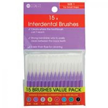 Health & Beauty Interdental Brushes 15 Pieces Size 1
