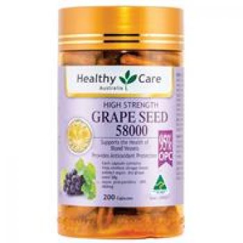Healthy Care Grape Seed 58000 200 Capsules