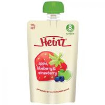 Heinz Apple Blueberry & Strawberry Pouch 120g 8m+