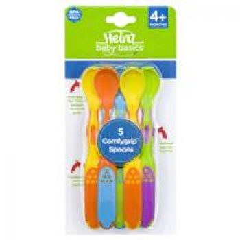 Heinz Baby Basics Comfy Grip Spoons 5 Pack Online Only