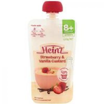 Heinz Strawberry & Vanilla Custard Pouch 120g