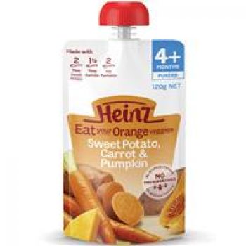 Heinz Sweet Potato Carrot & Pumpkin Pouch 120g 4m+