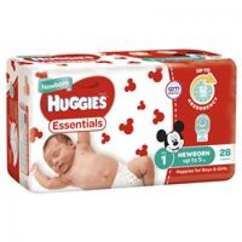 Huggies Essentials Size 1 Newborn Up To 5kg 28 Nappies - Black Box ...