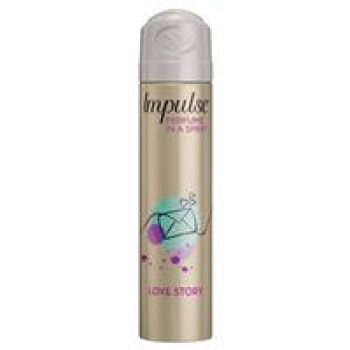 Impulse Body Spray Aerosol Deodorant Love Story 75ml