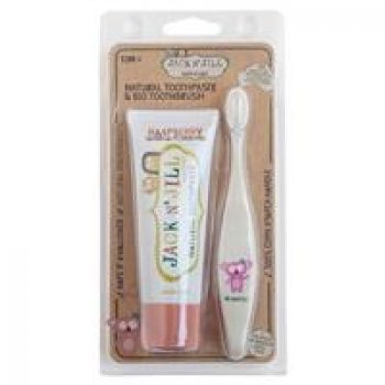 Jack N Jill Raspberry Toothpaste with Koala Bio Brush