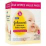 Johnson’s Baby Wipes Skincare Fragrance Free 3×80 Pack