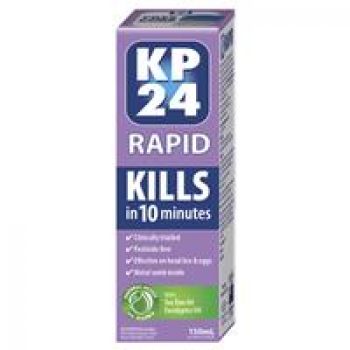 KP24 Rapid 10 Minute Head Lice/Nit Solution 150ml