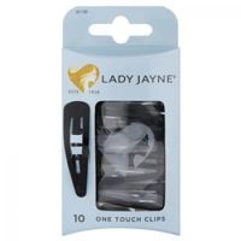 Lady Jayne One Touch Clips, Black, Pk10