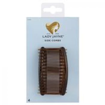 Lady Jayne Side Comb, Shell, Pk4