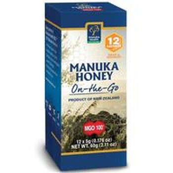 Manuka Health MGO 100+ Manuka Honey 60g On The Go 12 Snap Pack  (Not For Sale In WA)