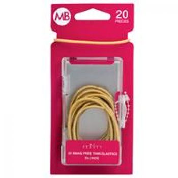 My Beauty Hair Snag Free Thin Elastic 20 Pack Blonde
