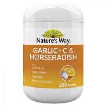 Nature’s Way Garlic + C & Horseradish 200 Tablets